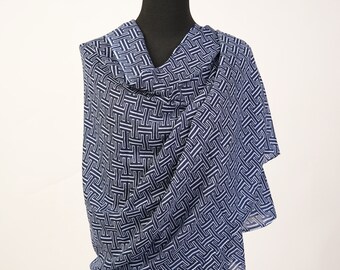 Pashmina-Schal Poncho Für Damen – Hellblau & Grau, 150x130 Cm | Weicher Acrylumhang Für Winter