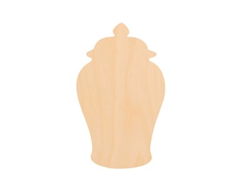 Wooden Ginger Jar Shape Cutout