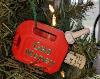 Gas Can Holiday Ornament - Holds Cash