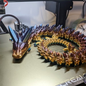 Articulated Crystal Dragon 3D Print | Crystal Dragon | Fidget Dragon | Dragon Decoration | Gift