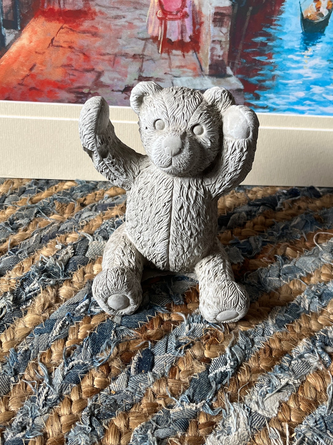 Slight Second Concrete Bear Hand Made With Love Etsy