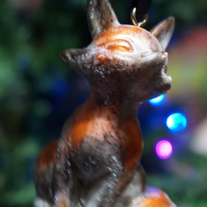 Handmade Fox Christmas Tree Ornament: Festive Holiday Decor