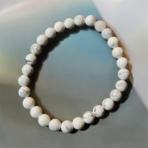 White Jasper Crystal Stone Bracelet for Peace, Healing Gemstone Jewelry, Natural Stone Bracelet