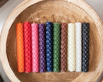 Beeswax Spell Wish Candles Bundle 12 Handmade candles in different colours