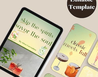 Canva Ebook Template, Editable Ebook, Recipe Ebook Template, Recipe Book Template, Digital Recipe Book, Editable Recipe Book
