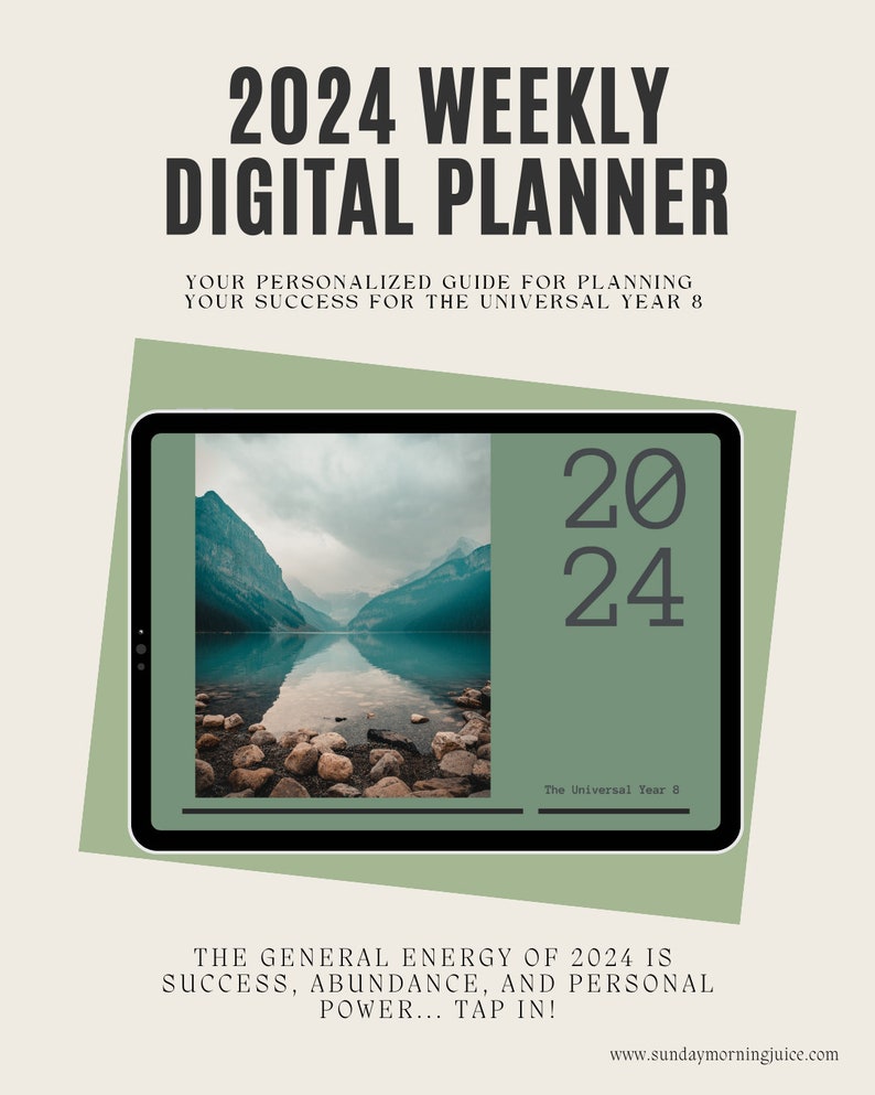 2024 Digital Planner Goodnotes, Cute 2024 Digital Planner, Spiritual