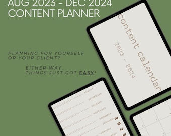 Inhaltskalender, Social Media Planner, Digitaler Social Media Inhaltsplaner, Wöchentlicher Inhaltskalender, Goodnotes Social Media Kalender