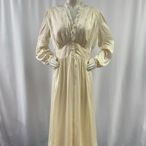 40s Liquid Rayon Bias Cut Nightgown & Robe