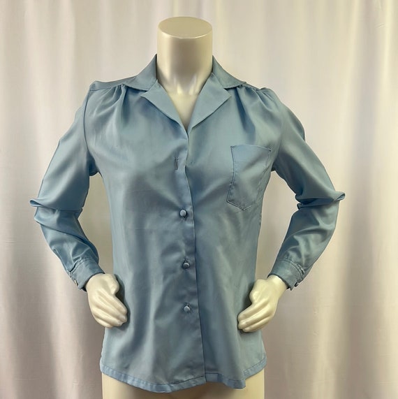 Women’s Light Blue 40s Style Blouse