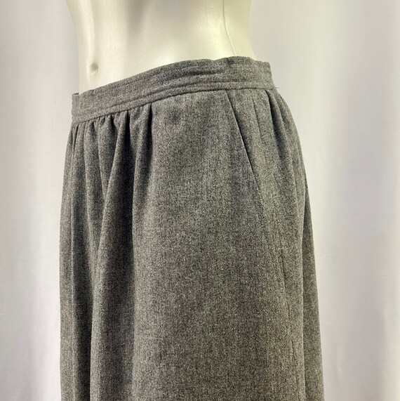 70s/80s Gray Wool Skirt with Pockets - image 3