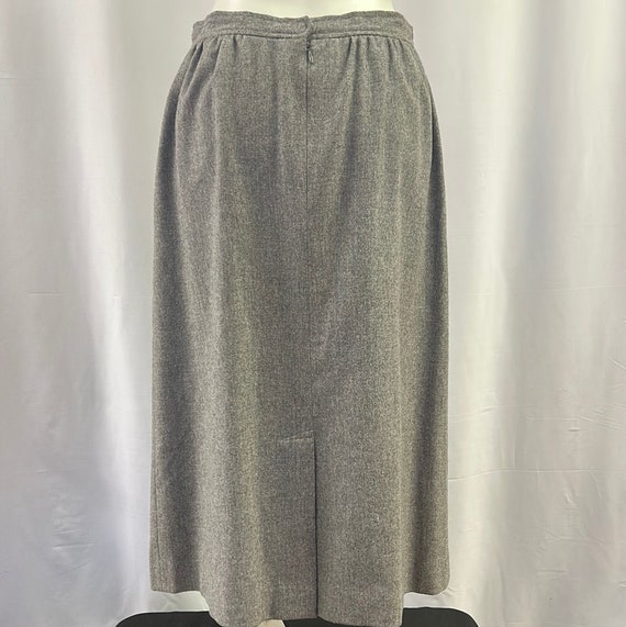 70s/80s Gray Wool Skirt with Pockets - image 5