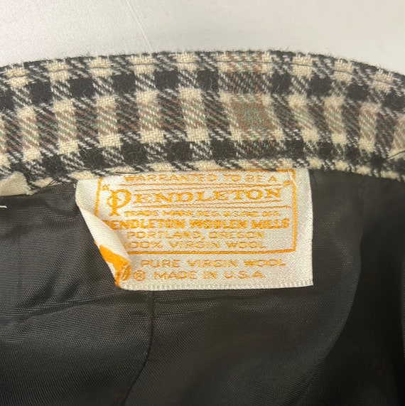 70s Plaid Pendleton wool skirt - image 6