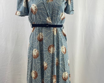 Robe de jour en coton des années 40