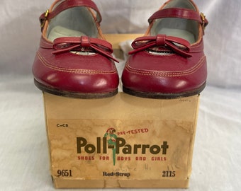 Poll-Parrot Girl’s Red Leather Shoes