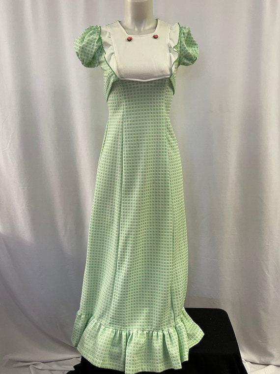 70s Green Casual Gown