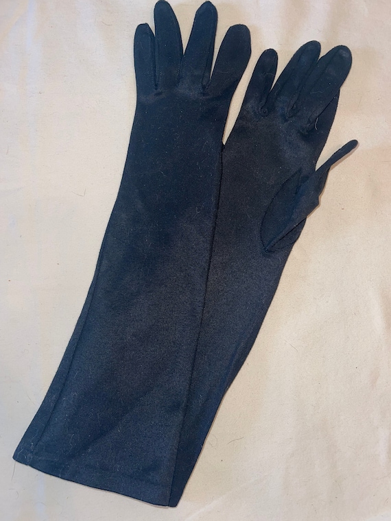 Vintage Black Mid Forearm Length Gloves