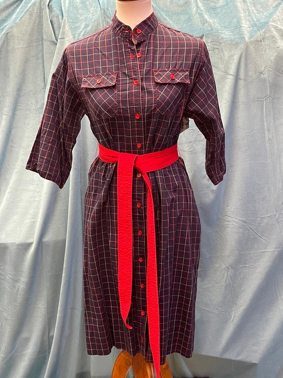 Navy Blue Plaid Dress Gem navy-blue-plaid-dress-gem