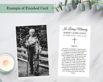 Prayer Card | Memorial Card | Laminated Prayer Card | Black & White | Funeral Card | Keepsake Card | Memory Card | Laminated Cards