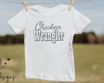 Chicken Wrangler Matching Family Shirt, Chicken Hobby Farm Shirt, Homestead Chicken Farm Tee, Custom Farm Shirt, Tiny Farmer Homestead Chick