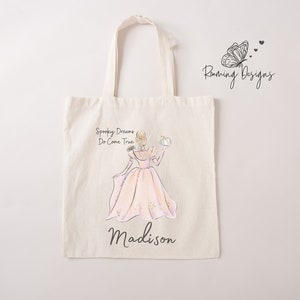 Spooky Dreams Do Come True Shirt Tote Bag, Princess Trick Or Treat Bag, Personalized Halloween Bag, Princess Halloween, Roaming Designs Co.