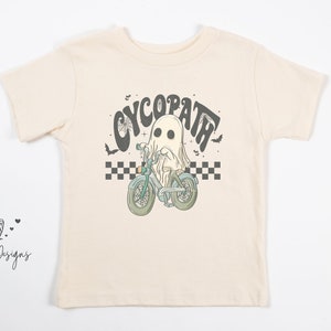 Cycopath Halloween Shirt, Cool Ghost Kids Shirt, Matching Halloween Shirts, Spooky Bicycle Shirt, Boys Halloween Shirt, Roaming Designs Co.