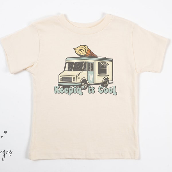 Keepin' It Cool T-shirts, Ice Cream Truck Shirt, Unisex Summer Tee, Summer Shirts, Cool Boys Shirt, Roaming Designs Co.