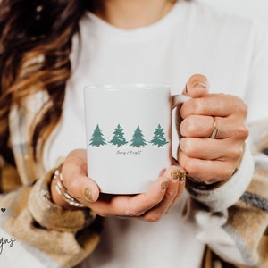 Merry & Bright Christmas Ceramic Mug 15oz