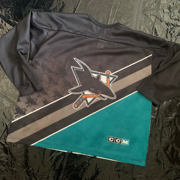 CCM Jersey Shirt San José Sharks Size XL NHL Vintage Eishockey Trikot Starter