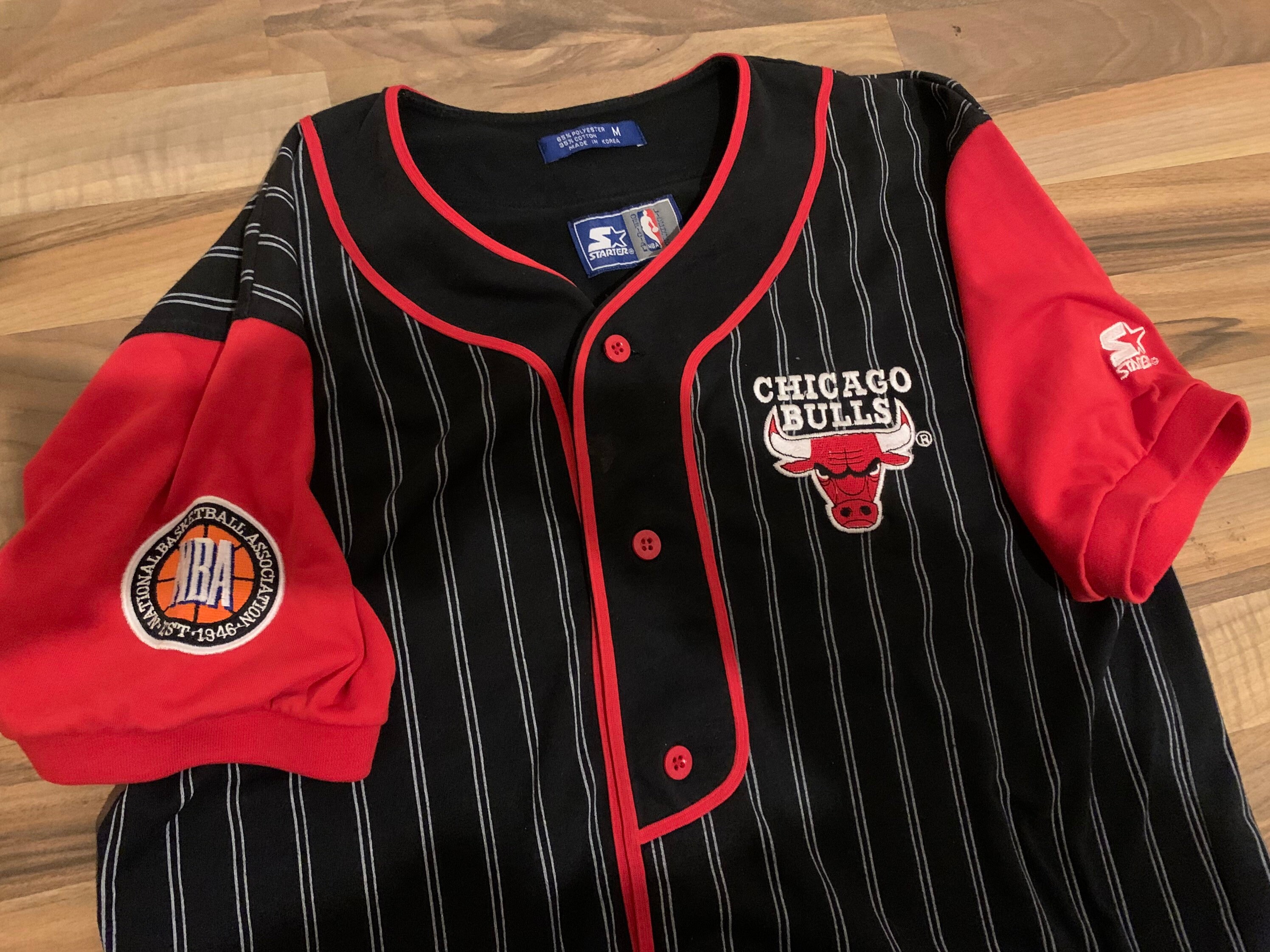 Chicago Bulls Vintage Starter Pinstripe Jersey (m)