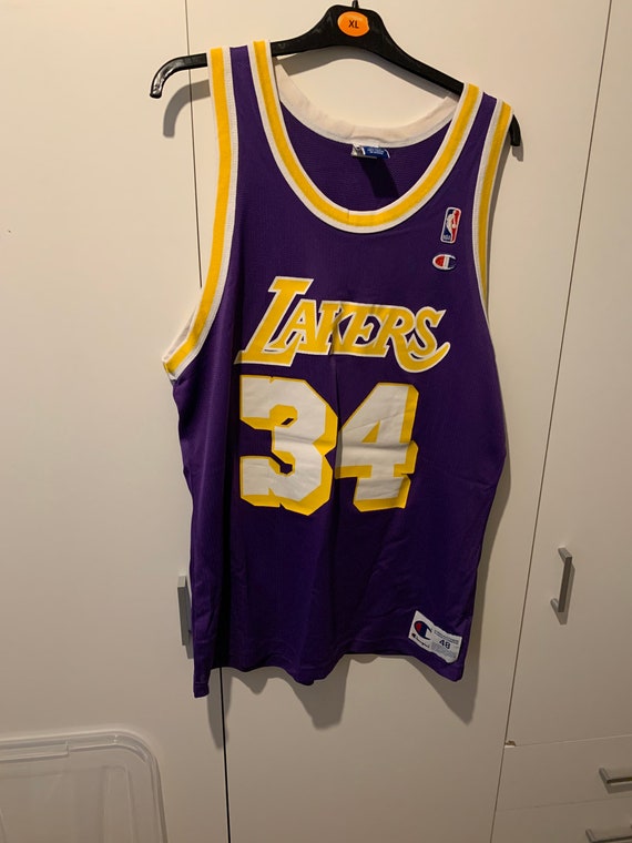 LOS ANGELES LAKERS BASKETBALL SHIRT JERSEY CHAMPION KOBE BRYANT #8 sz 48