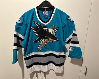 Maillot de départ Chemise San Jose Sharks Taille S-M NHL vintage Hockey sur glace Jersey