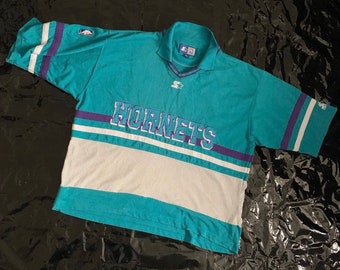 Starter Jersey Shirt Sweatshirt Charlotte Hornets Size XL NBA Vintage