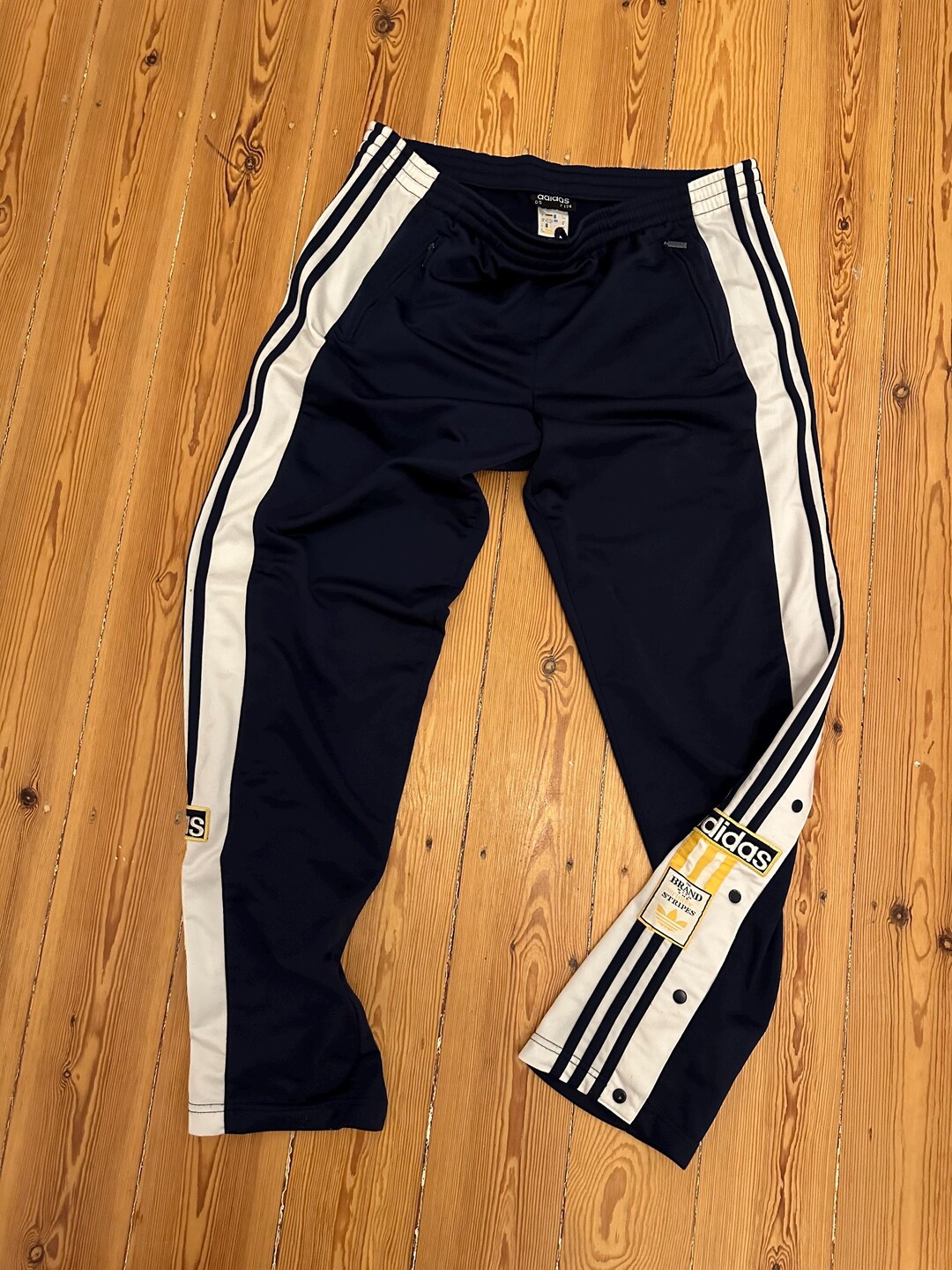 Adidas Jogging Pants Size L Vintage Adidas 90s Track Button Pants