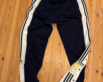 Adidas Jogging Pants Size L Vintage Adidas 90s Track Button Pants
