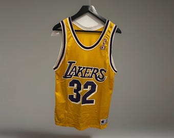 Champion Jersey Los Angeles Lakers Size L 44 NBA Magic Johnson 32