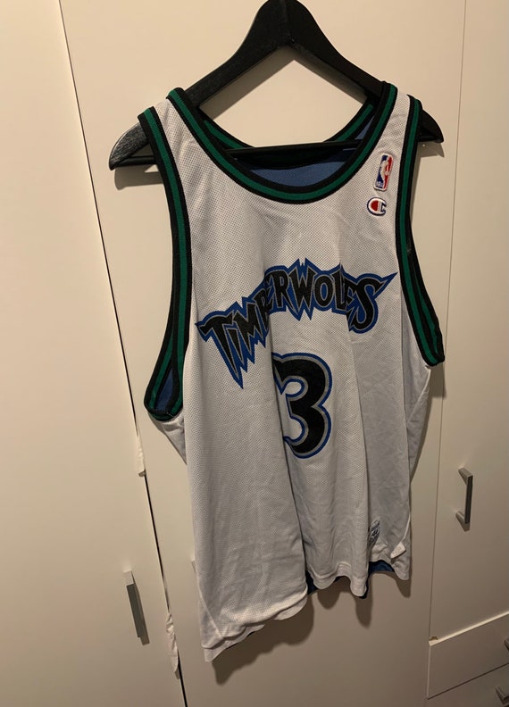 Vintage Champion Minnesota Timberwolves Kevin Garnett Jersey Sz 44