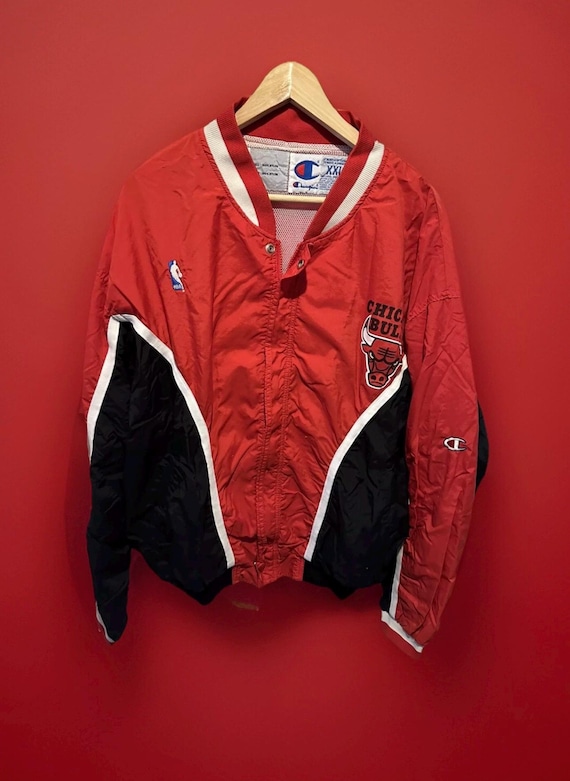 Champion Warm up Jacket Chicago Bulls NBA Size L Retro Vintage