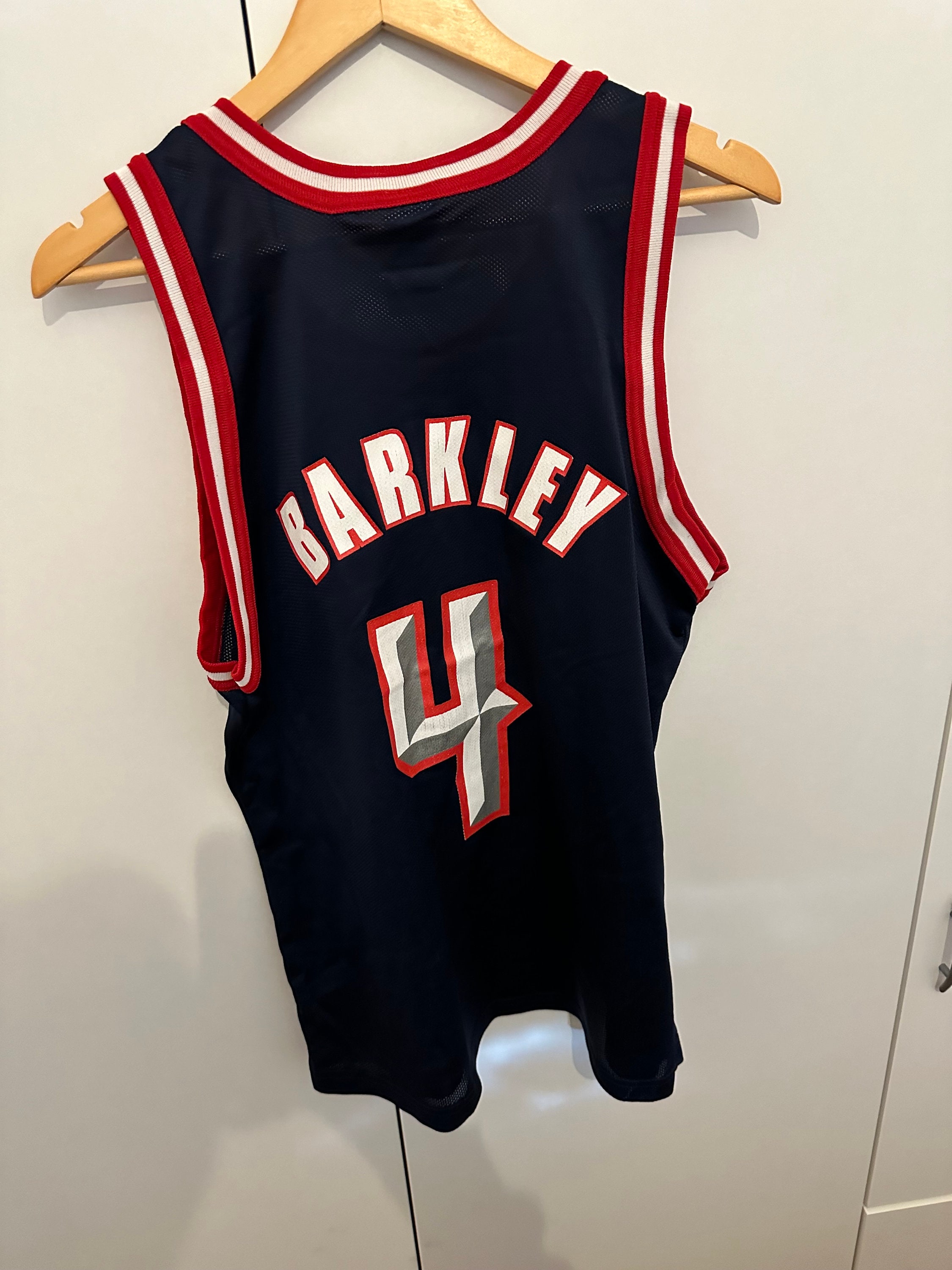 Champion Jersey Houston Rockets Size M 40 NBA Charles Barkley 4