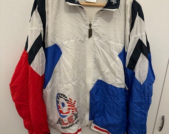 Alex Athletics Jacket Size XL Vintage Retro Windbreaker 90s Jacket USA