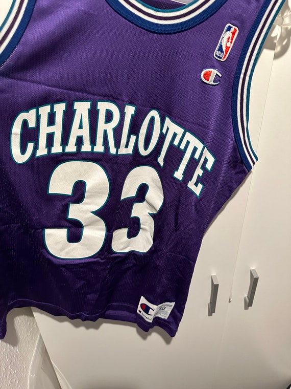 CHARLOTTE Hornets MOURNING 33 ユニフォーム 40 Champion Jersey Charlotte Hornets Size S-M 40 NBA Vintage Mourning