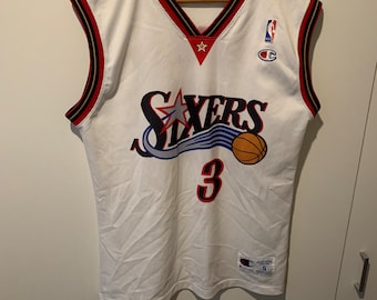 Original 90s Allen Iverson 76ers Champion Jersey Adult SMALL