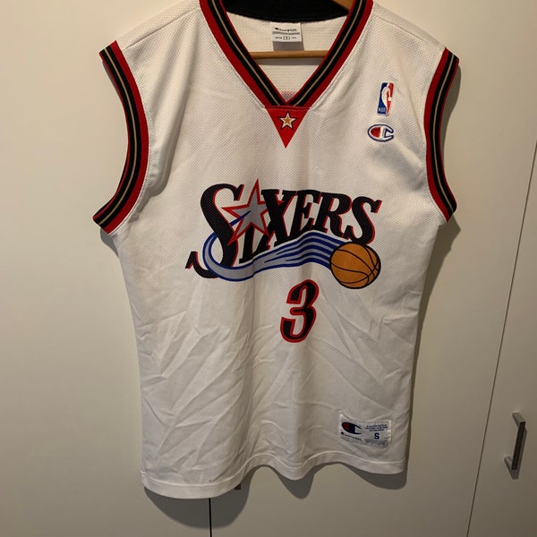 Champion Trikot Philadelphia 76ers Size S NBA Vintage Sixers Jersey Iverson 3