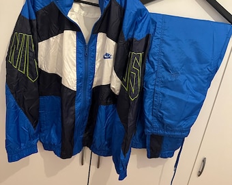 Vintage Nike Tracksuit 00s Jacket and Pants Y2K Baggy Swoosh Men