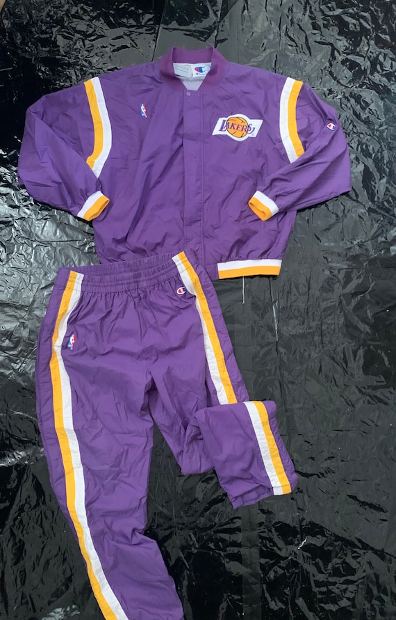 Los Angeles Lakers NBA Adidas Purple On-Court Warm-Up Jacket Women's  XL