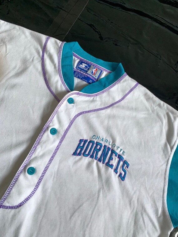 Starter Jersey Shirt Sweatshirt Charlotte Hornets… - image 3