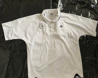 Adidas Shirt Size L Vintage Retro Polo Shirt Mercedes Benz