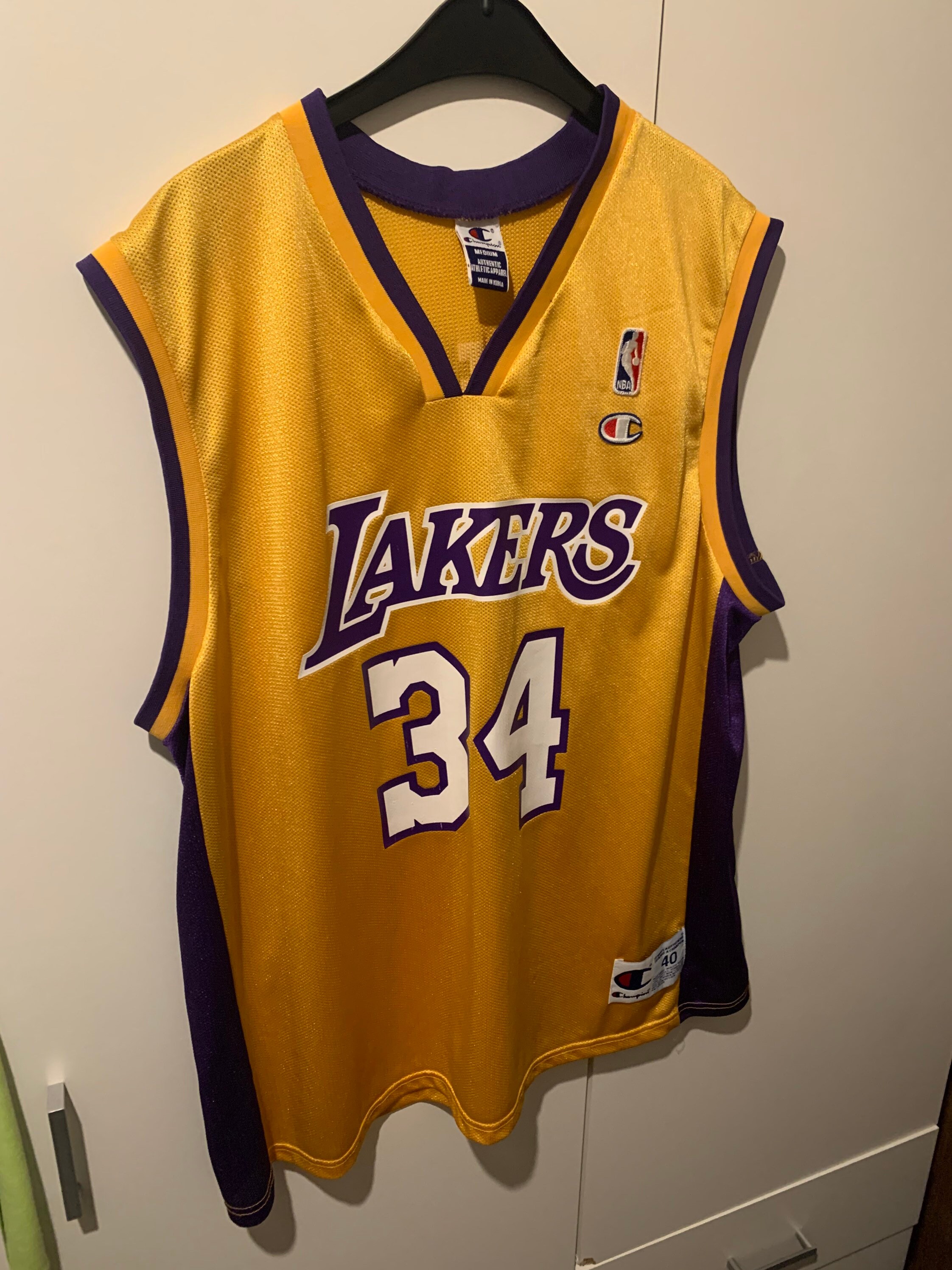 Champion Jersey Los Angeles Lakers Size L 40 NBA Shaquille O'neal