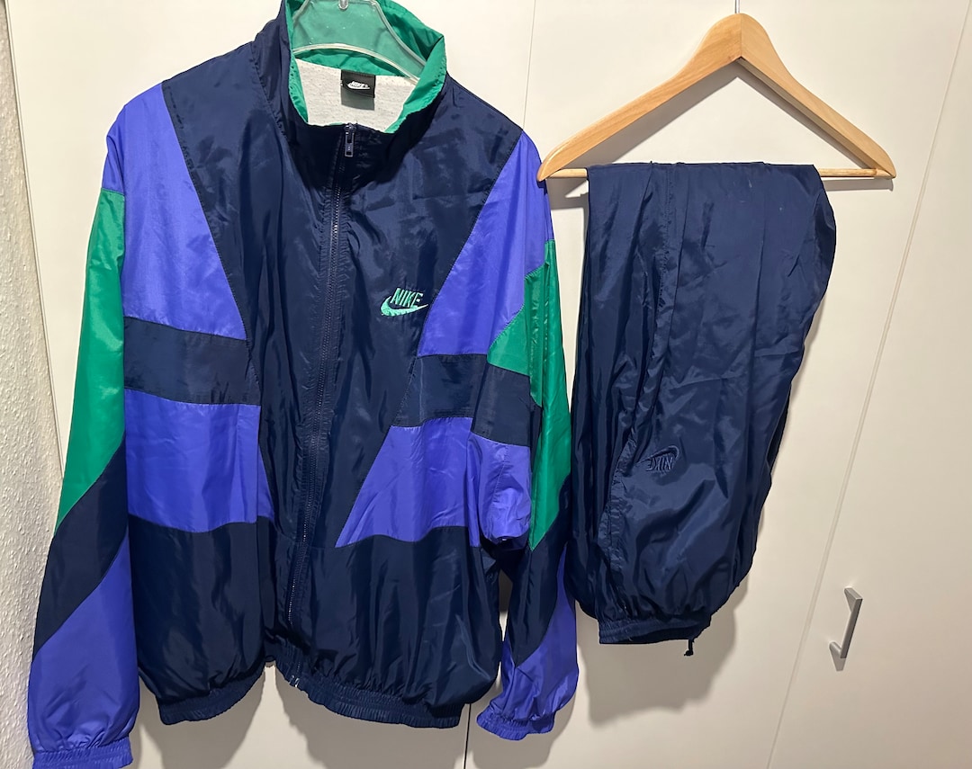 ウォーキング・ランニングウェア archive nike Tracksuit/jacket/pants XL VTG 1980's Nike Track Suit OG Large Zip Up Jacket And Pants