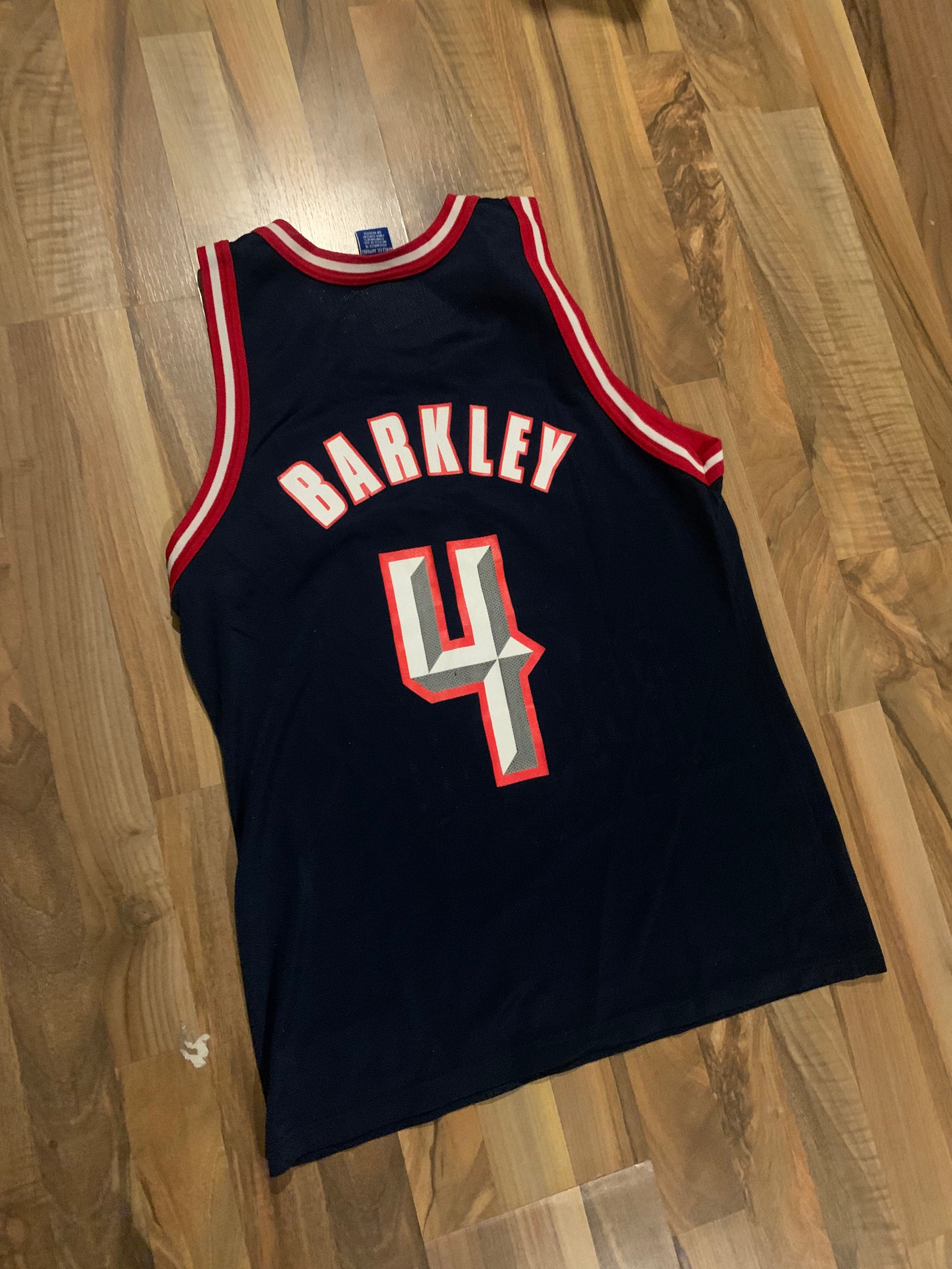 Adamd23456 Champion Jersey Housten Rockets Size L 44 NBA Charles Barkley 4 Vintage