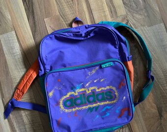 Adidas Vintage Rucksack Retro Backpack Adidas Etsy